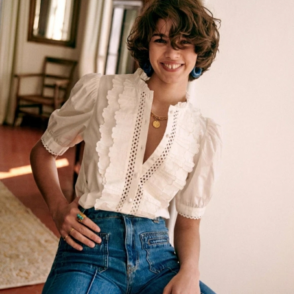 Sézane Waves blouse NWT 4/36